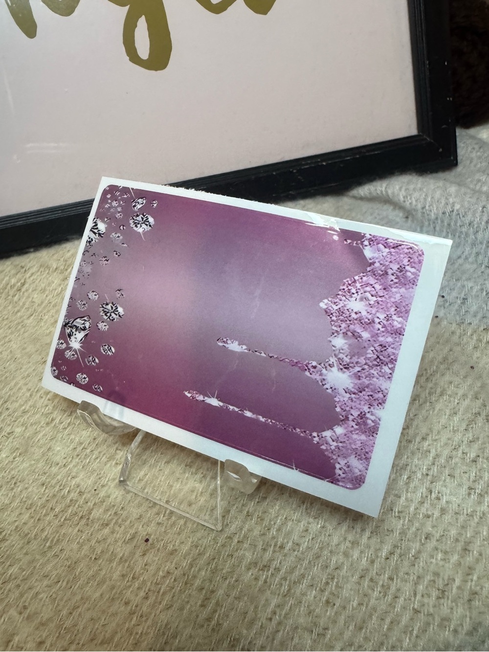 Decorative Purple Gradient Card Cover with Floral Accents
